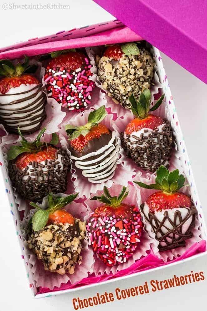 covered strawberries