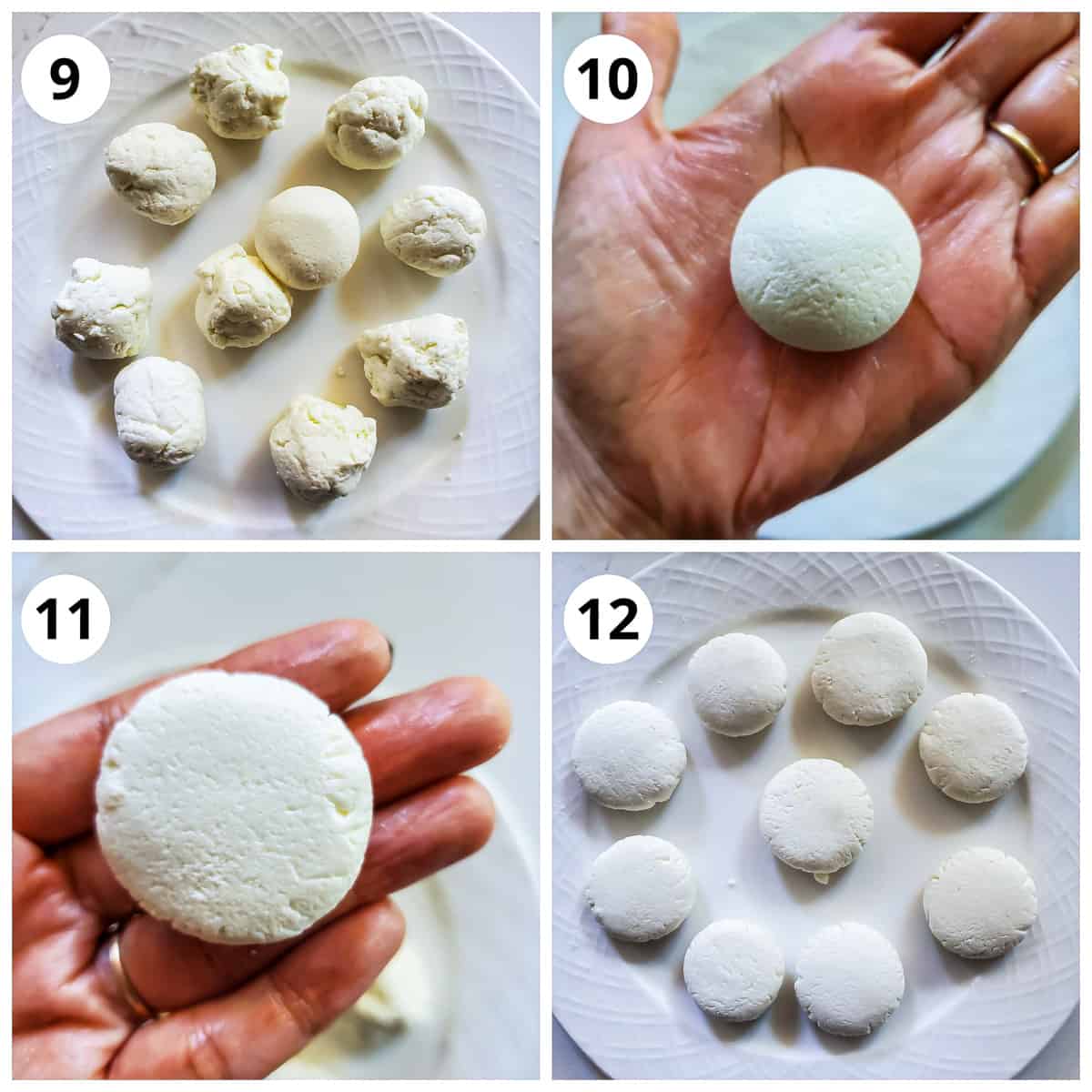 Making smooth rasmalai balls
