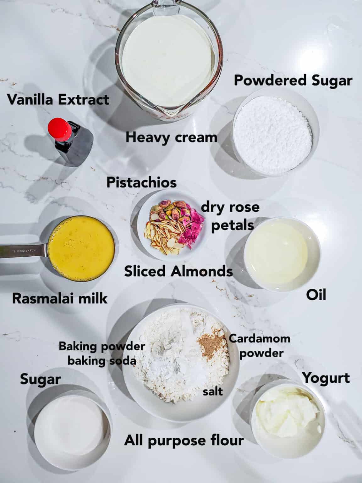 Rasmalai cake ingredients
