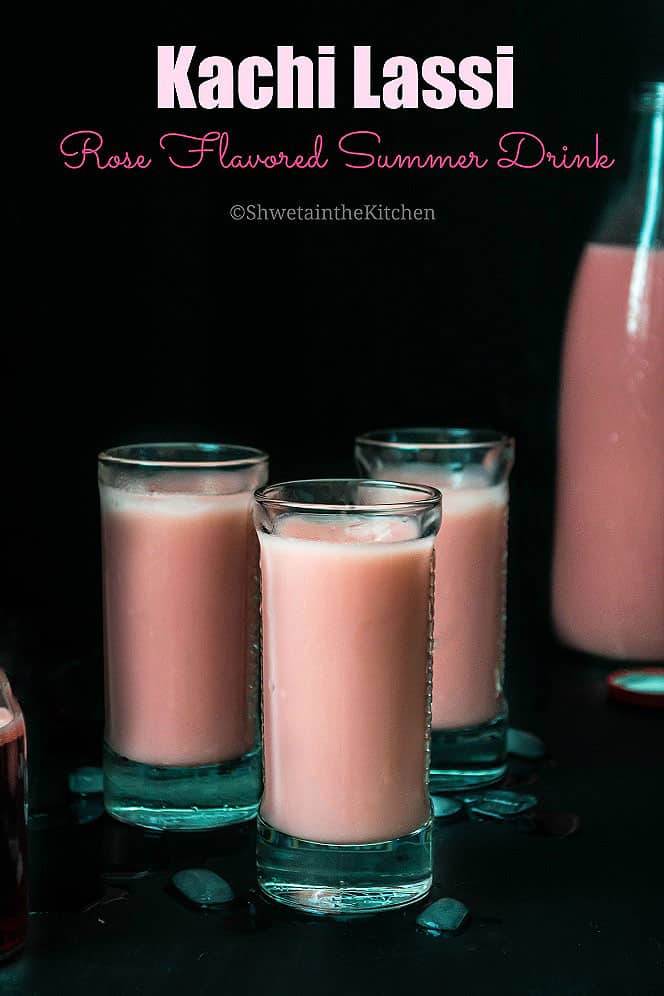 3 glasses filled with chabeel (kachi lassi)
