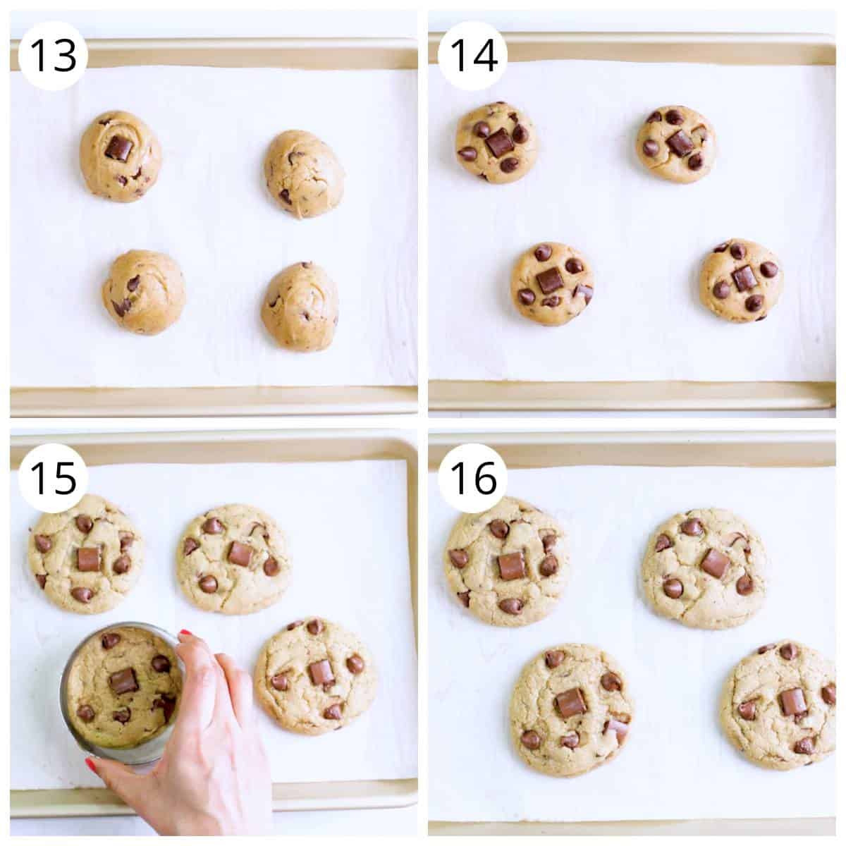 Baking eggless chocolate chip cookies
