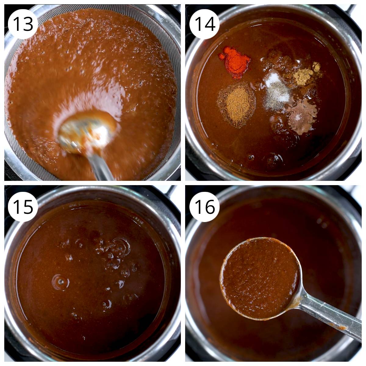 Steps to add spices to tamarind chutney