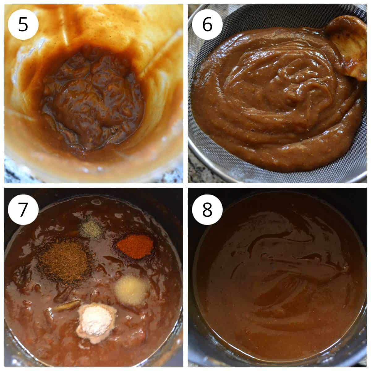 Steps to make tamarind chutney on stovetop by adding spices