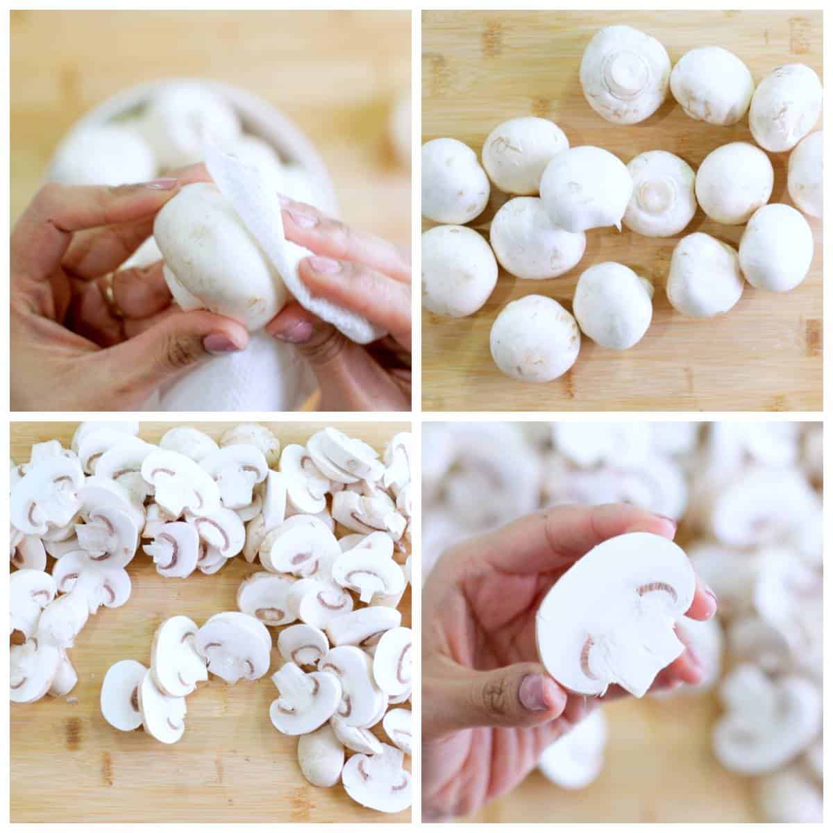 Steps for how to clean mushrooms