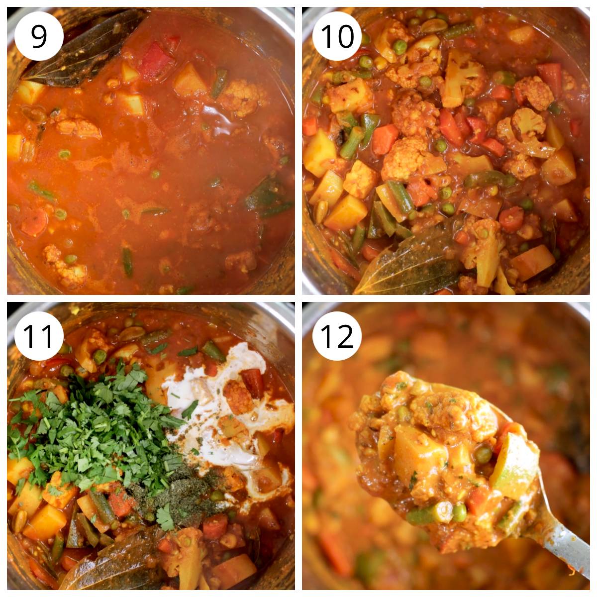 Steps for presure cooking mixed vegetable curry