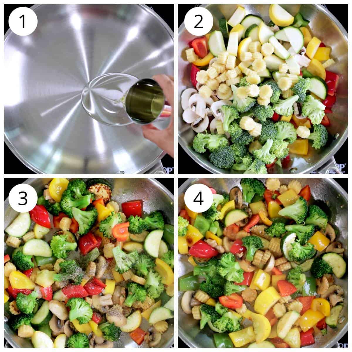 Steps to stir fry vegetables for hot garlic sauce